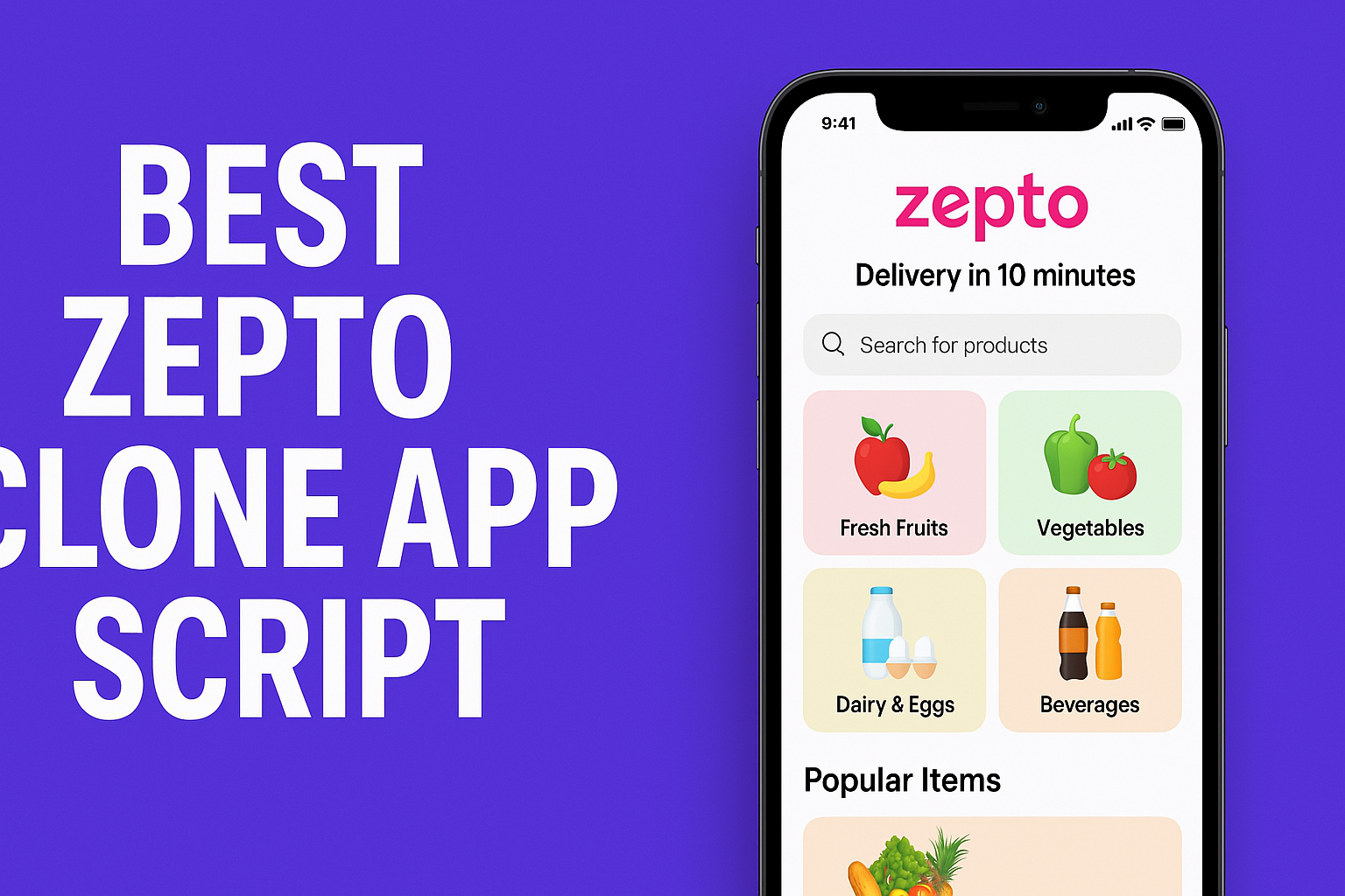Best Zepto Clone App Script