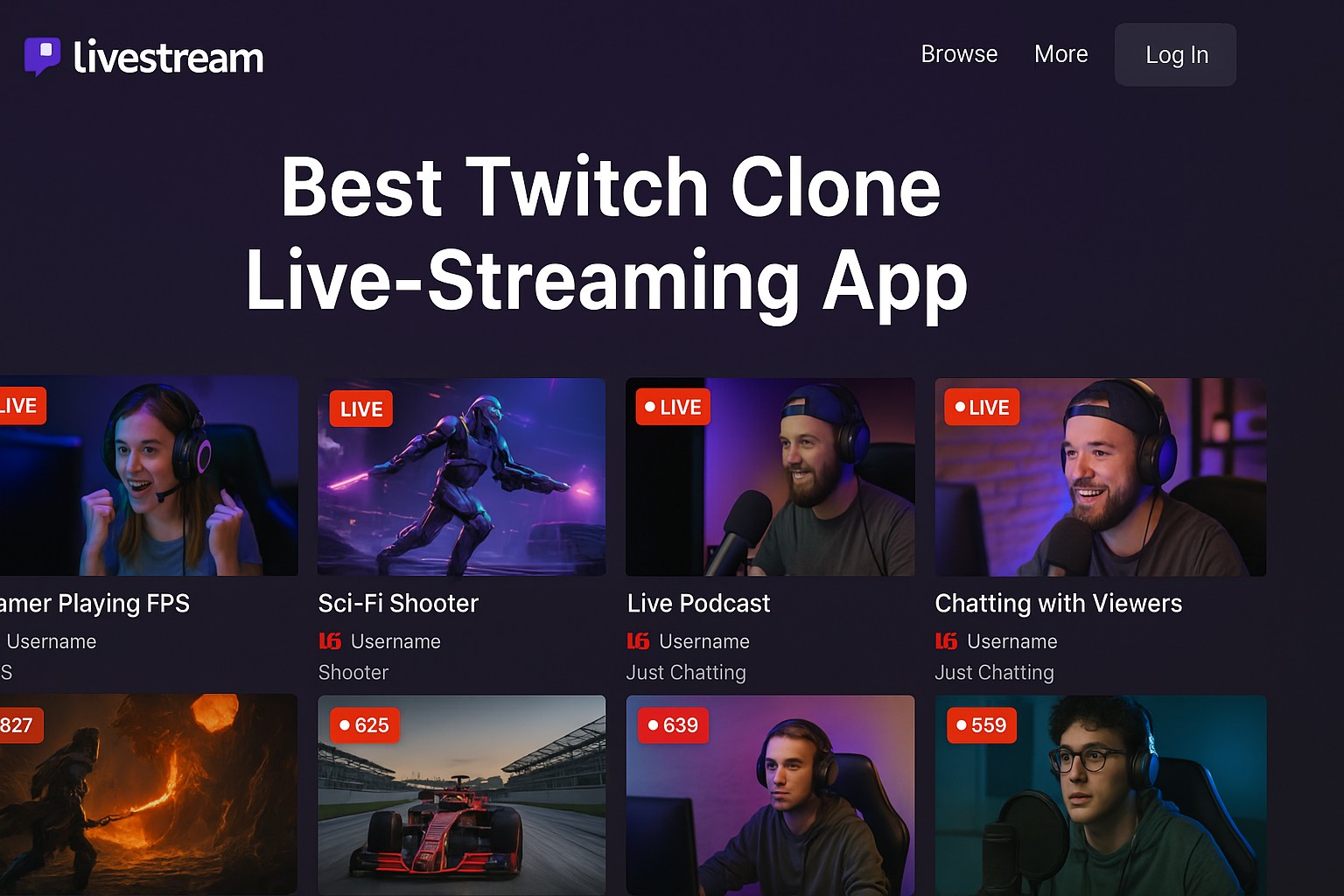 Best Twitch Clone Live-Streaming App
